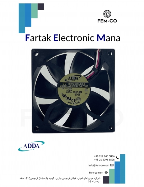 FAN 24V 0.38A  AD0824VB-A73GP  ADDA