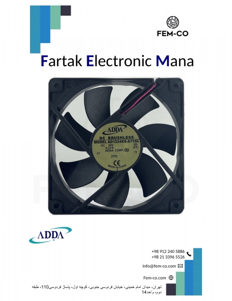 FAN 24V 0.37A  AD1224XS-A71GL  ADDA