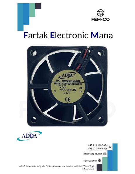 FAN 24V 0.09A  AD06024HS257000  ADDA