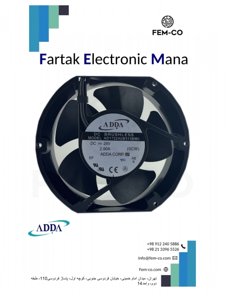 FAN 24V 2.90A  AD17224UB515BM0  ADDA