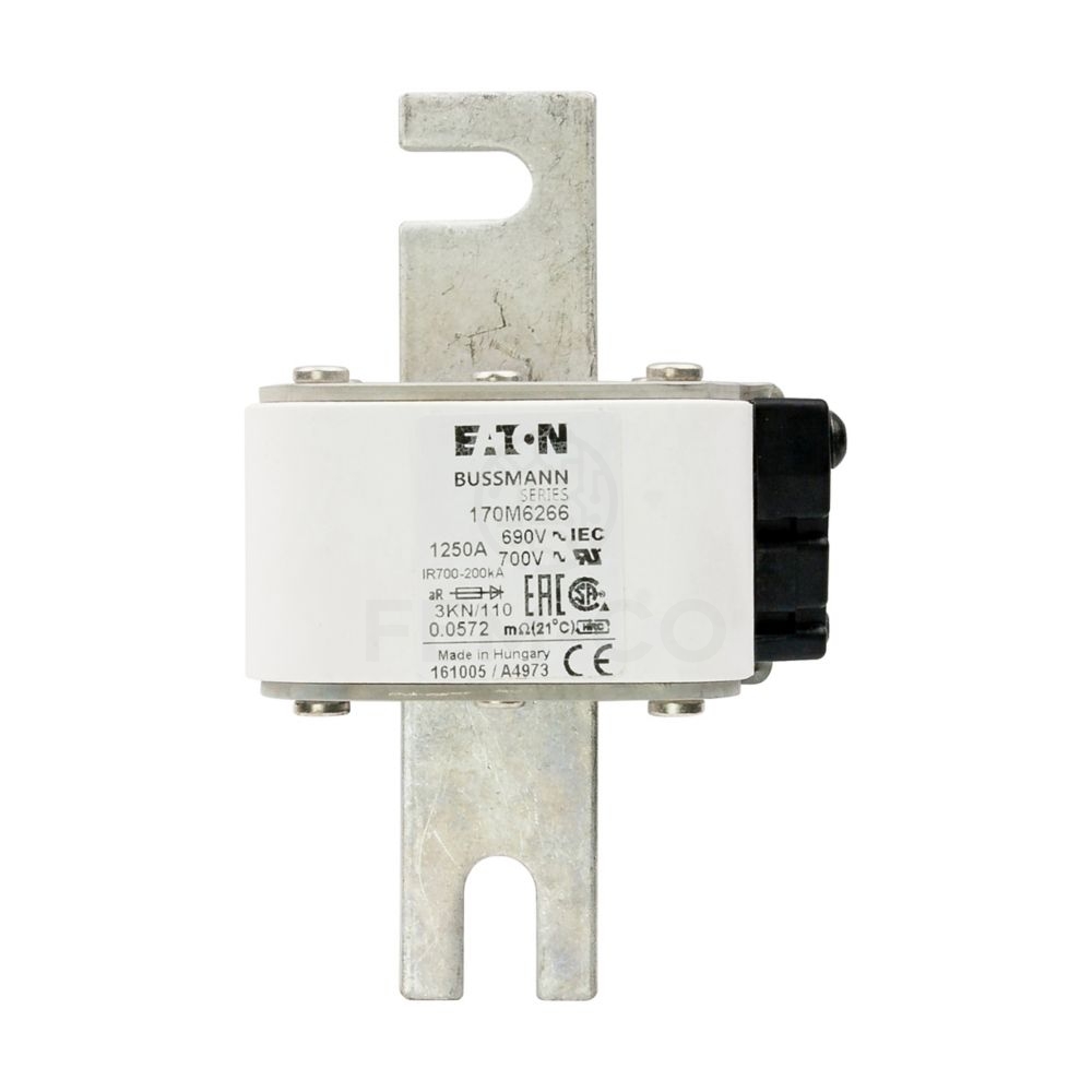FUSE BUSSMANN 1250A 690V 170M6266 SQUARE BODY FAST