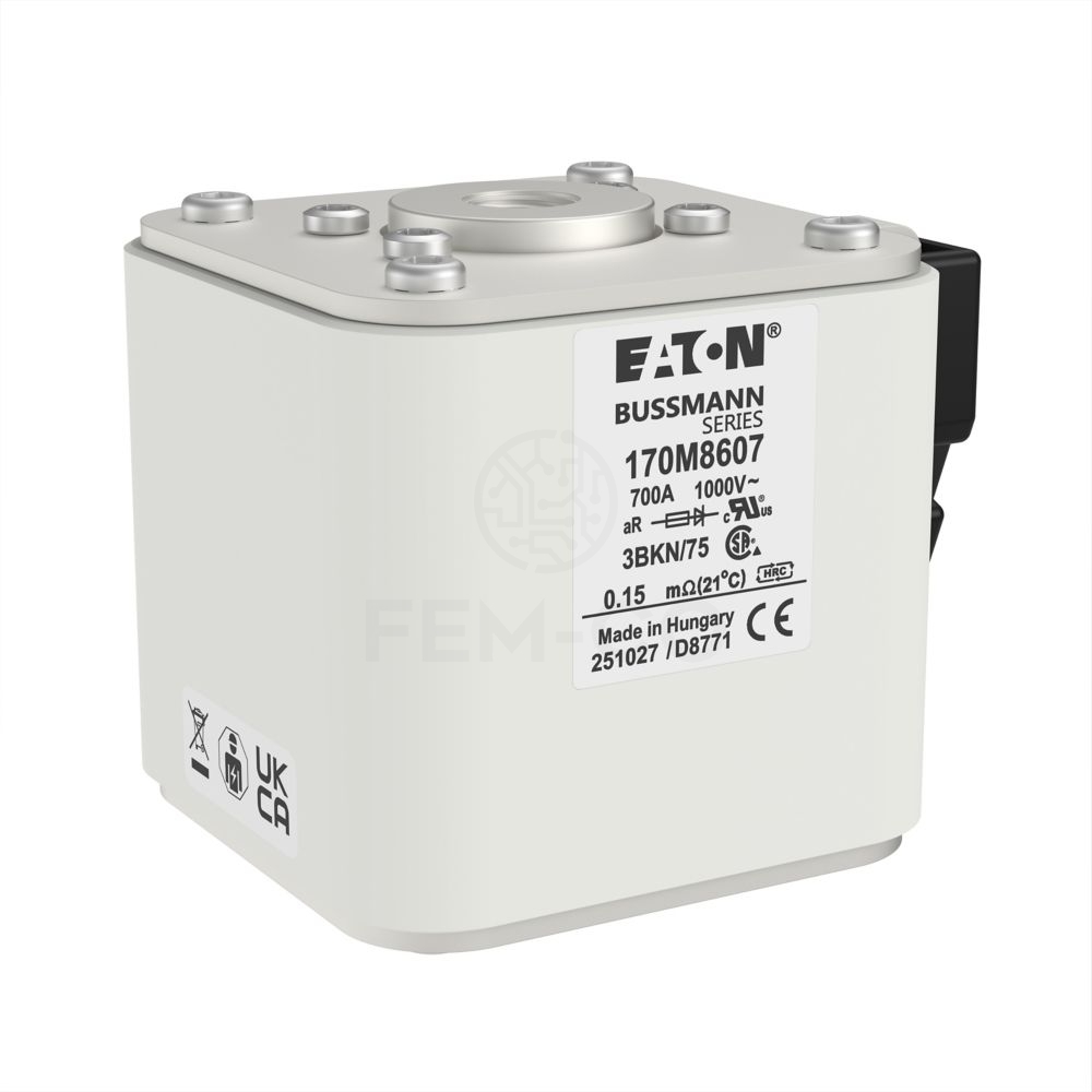 FUSE BUSSMANN 700A 1000V 170M8607 SQUARE BODY FAST